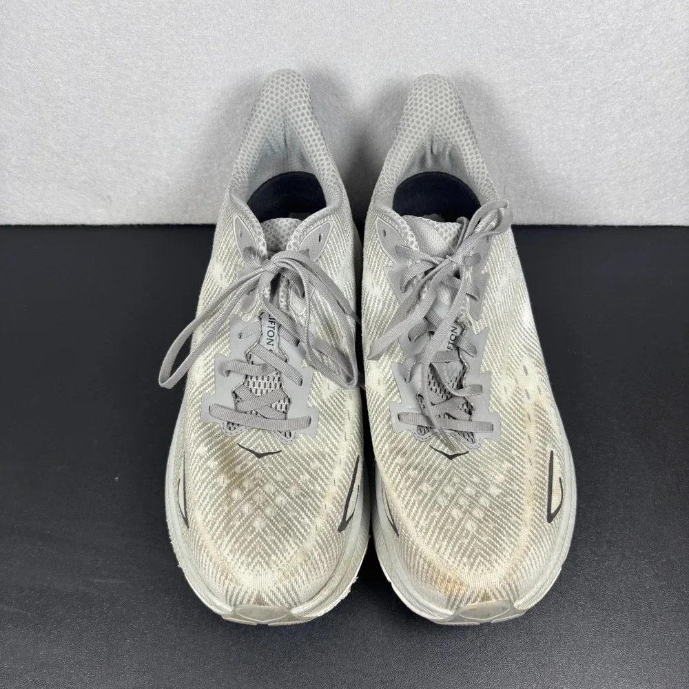 Hoka One One Clifton 9 Harbor Mist Gray Mens 14 D Running Shoes 1127895 HMBC